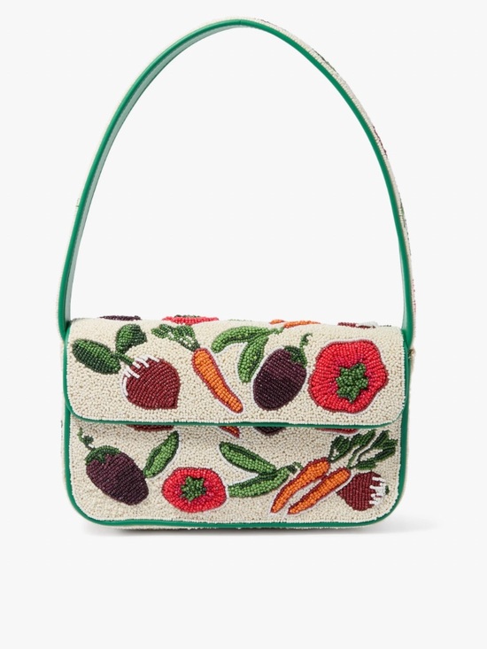 STAUD Handbags - Staud Beaded Vegetable Embroidered Tommy Bag